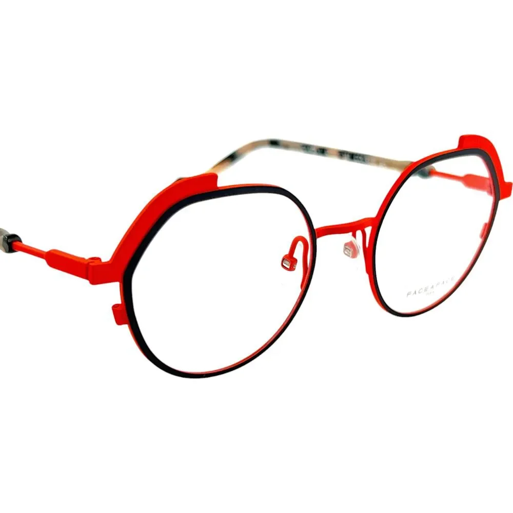 Face A Face Cilaos 1 Womens Metal Eyeglass Frame 9130 Violet Orange Fluor 47-20